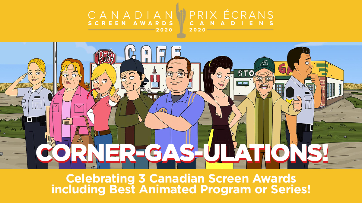 Corner Gas Animated wins 3 Canadian Screen awards! Corner Gas